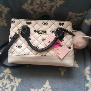 NWT Betsey Johnson pink bow crossbody